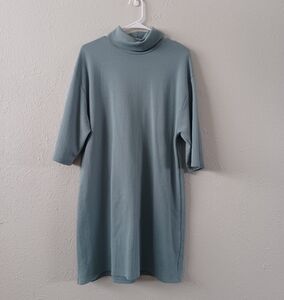 ZARA Mock Neck Oversized Shirt Dress